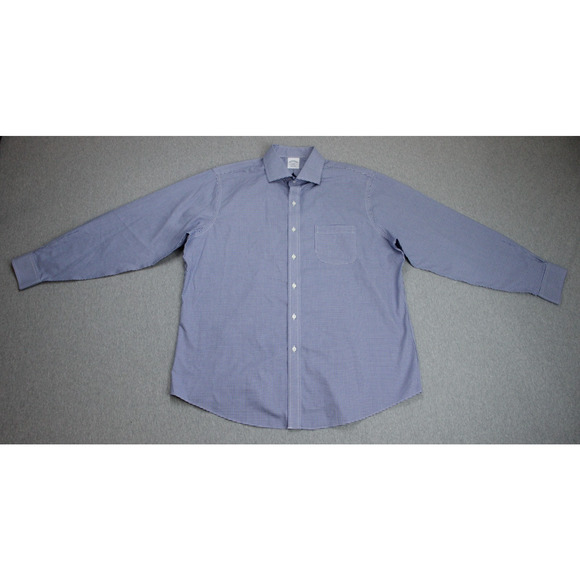 Brooks Brothers Shirt Mens 17 34/35 Regent Fit Long Sleeve 100% Cotton Non-Iron - Picture 2 of 7